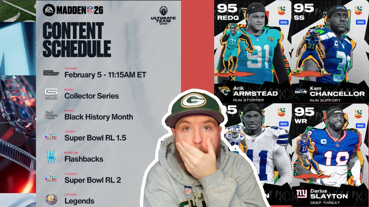 🔥 MUT 26 Content Schedule REVEALED! MORE Super Bowl Cards + FREE 95 OVR BHM Players!