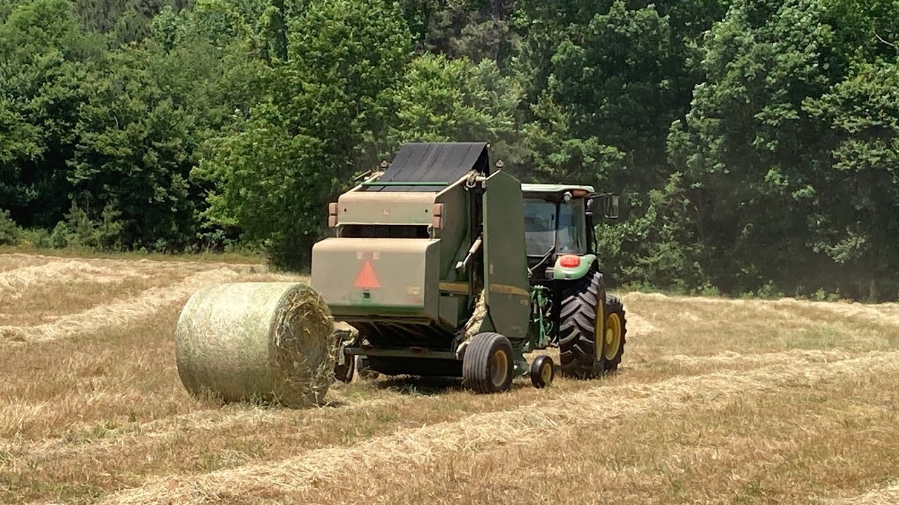 Baling with 5085M & 468 Silage Special John Deere Equipment. 2023 Hay Season has begun!