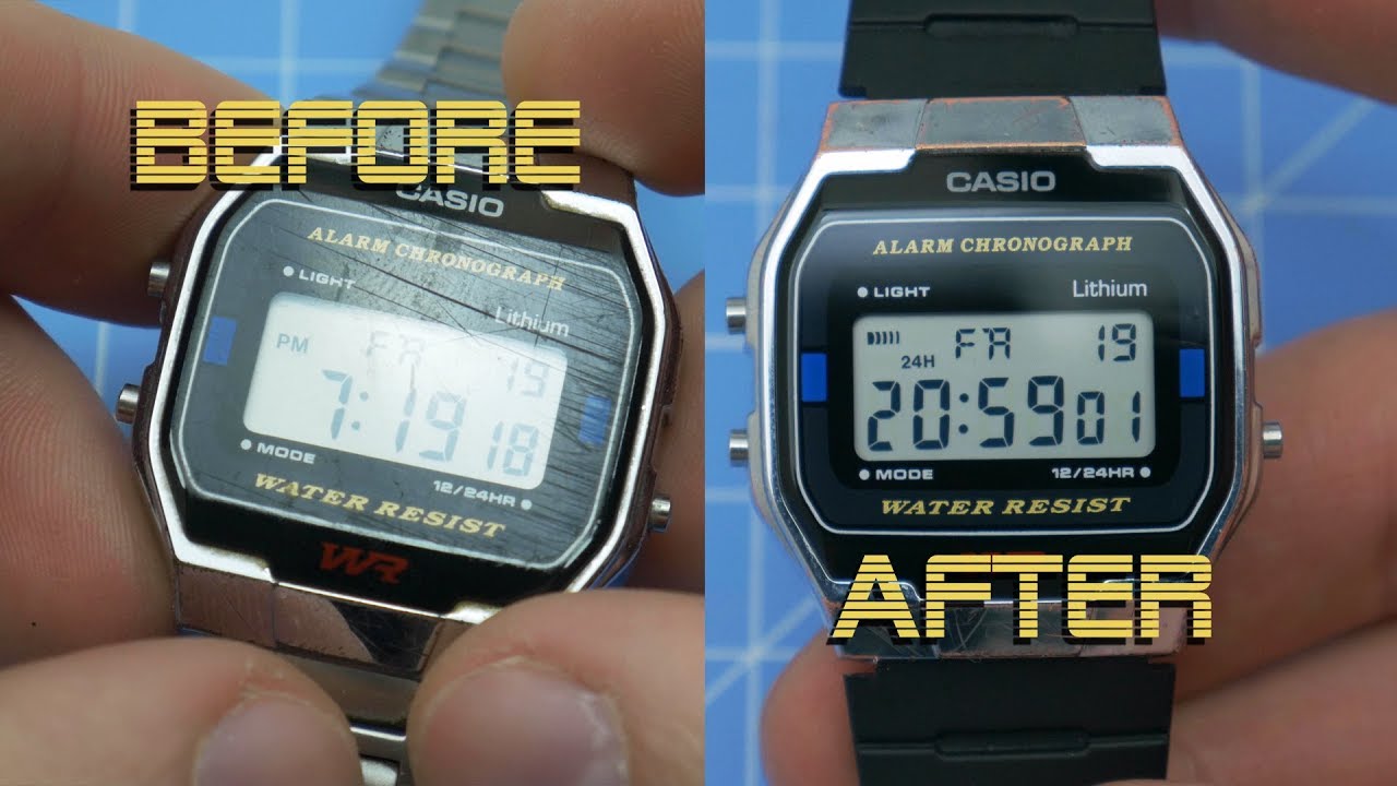 Polishing Scratched Casio Crystal and Strap Swap