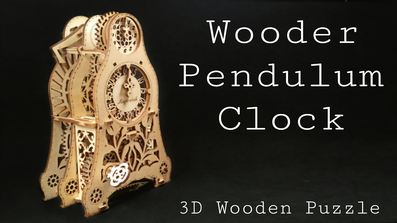 3D Wooden Puzzle - Wooder Pendulum Clock