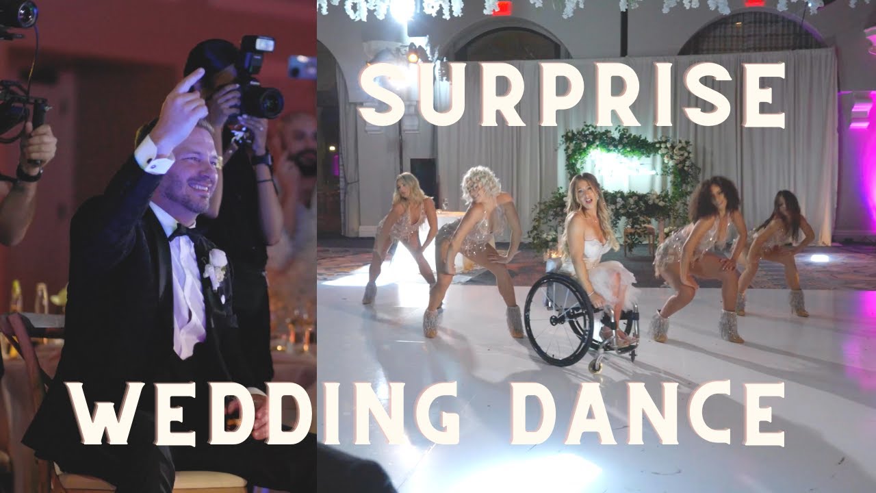 DISABLED BRIDE SURPRISES GROOM WITH A SPECIAL DANCE AT WEDDING!