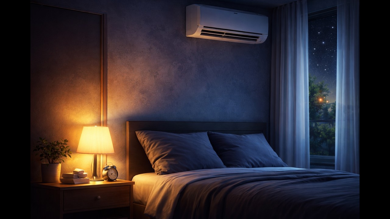 Ruído Marrom Profundo com Ar-Condicionado Suave | 1 Hora para Dormir e Relaxar