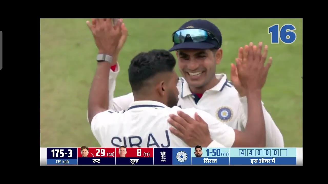 Indian vs england all 5 test match wicket of Mohammad seraj 23