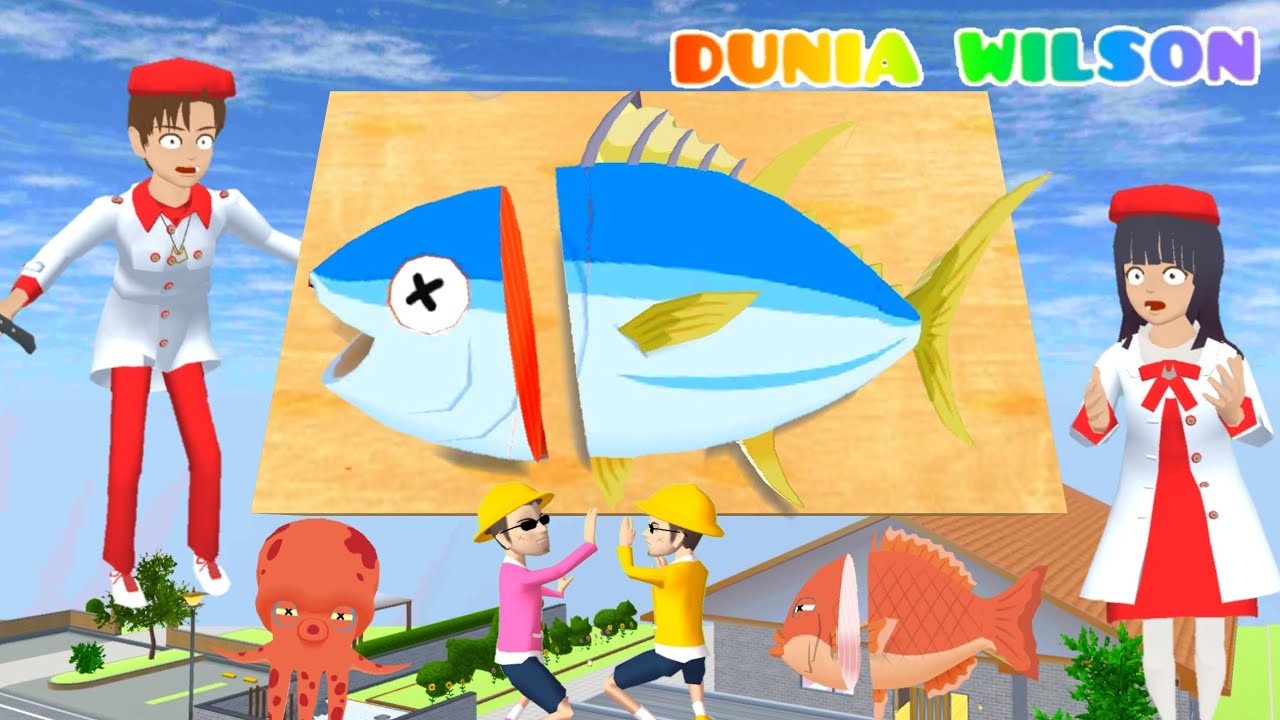 Yuta Mio Masak Raksasa Ikan Buat Sushi Gambar Mio dan Yuta 😍🥰 Game Oh!Sushi 2