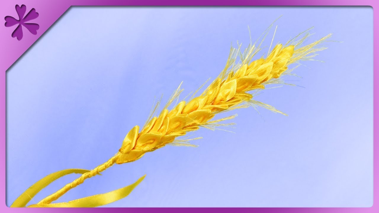 DIY How to make ribbon cereal ear, kanzashi (ENG Subtitles) - Speed up #479