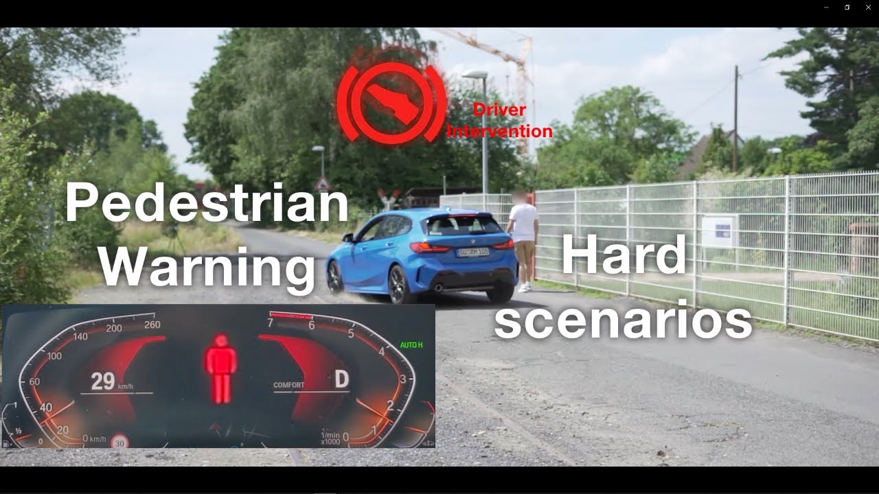 BMW Pedestrian Warning in difficult Scenarios | Real Life Extreme Test | BMW Driving Assistant Test