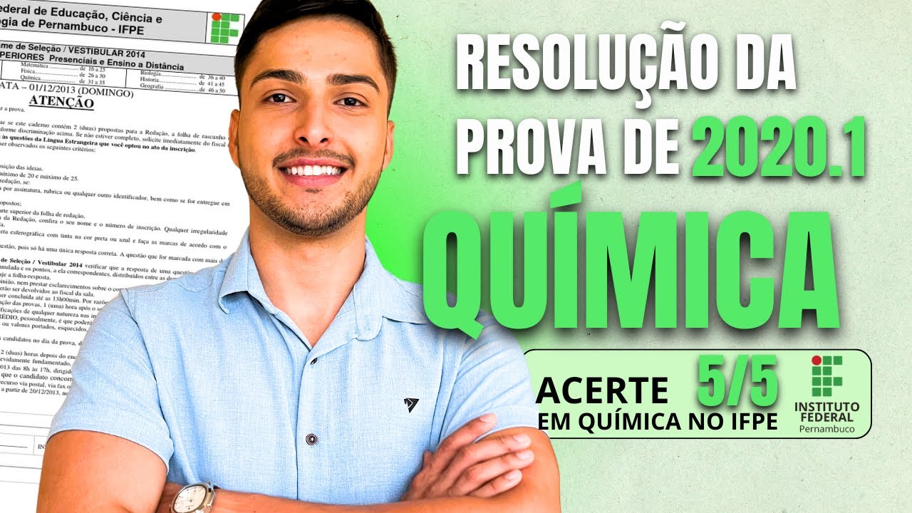 Vestibular IFPE 2025 : Resolu&ccedil;&atilde;o da prova do IFPE 2020.1