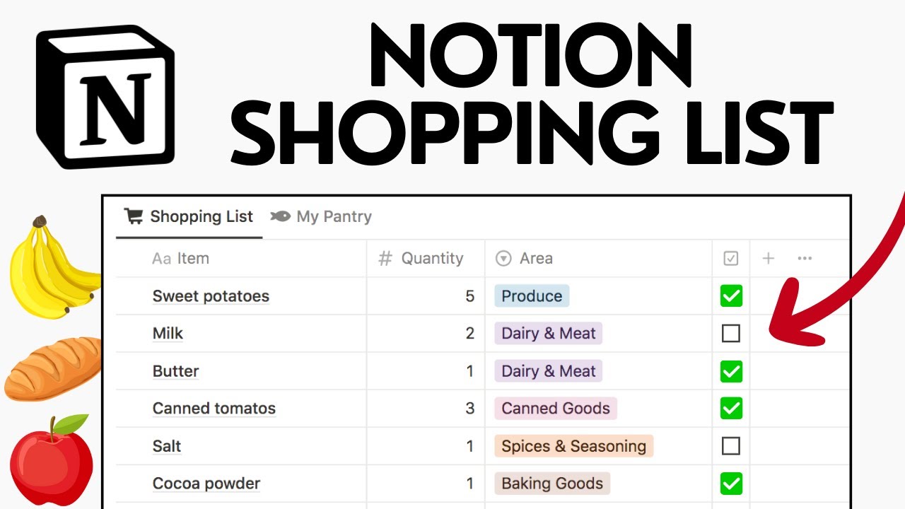 Create a Shopping List in Notion | Step-by-step Tutorial