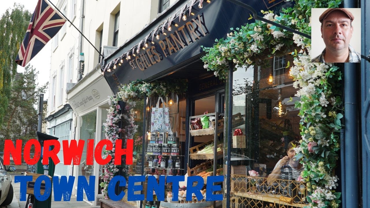 Norwich Town Centre, Norfolk England UK Walking Video