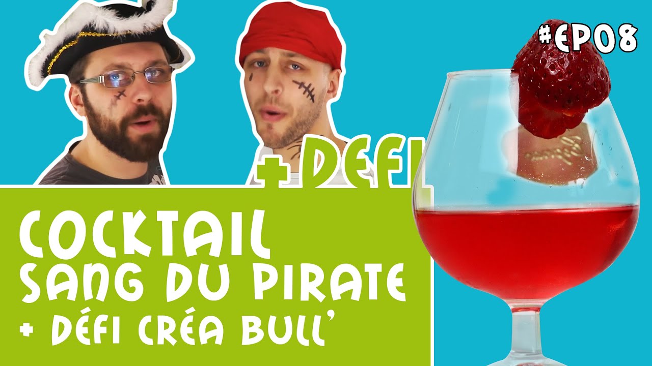 Cocktail Le sang du pirate + D&eacute;fi crea bull' - Ap&eacute;ro #EP08