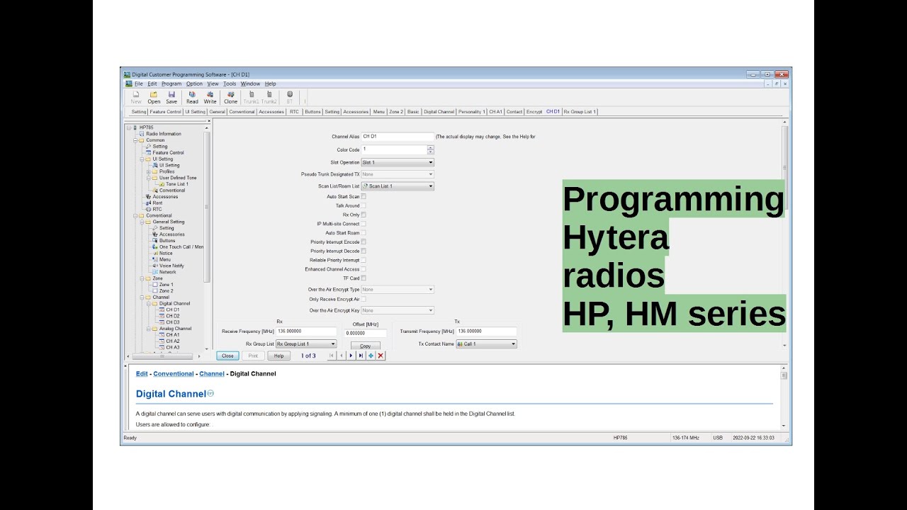 Программирование радиостанций Hytera HP605, HP685, HP705, HP785, HM785, репитера HR1065. Обучалка