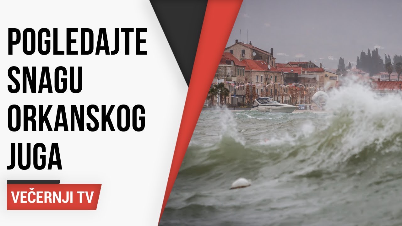 Pogledajte snagu orkanskog juga na hrvatskom jugu. Ne voze ni neki trajekti