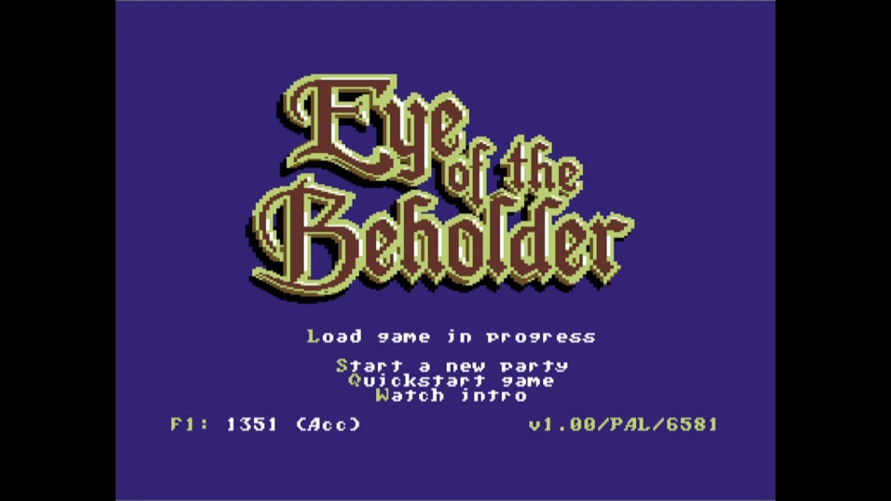 C64 Game: Eye of the Beholder v1.00 !  21 November 2022!
