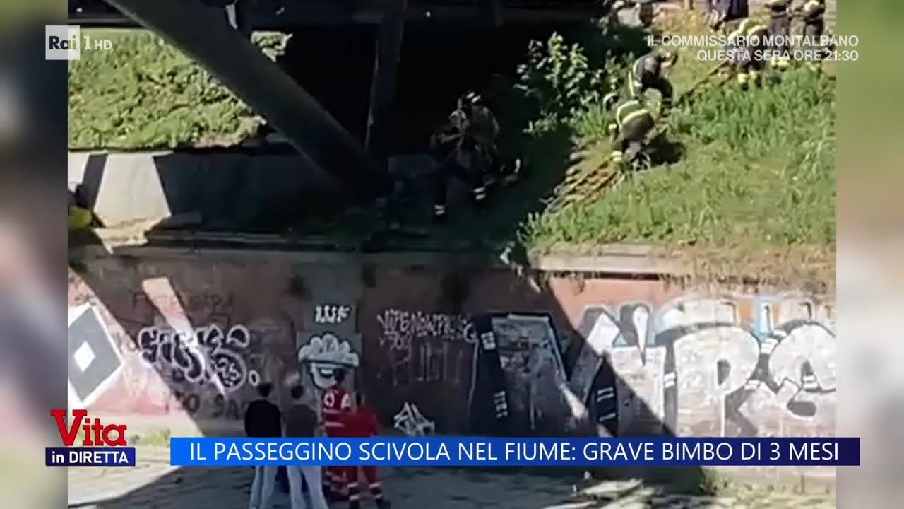 Treviso: passeggino scivola nel fiume, grave bimbo di 3 mesi - Vita in Diretta 08/10/2025