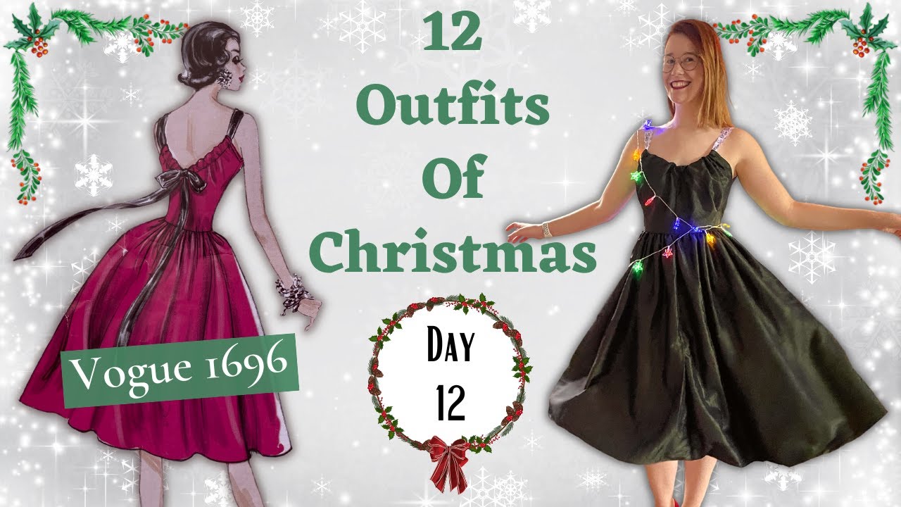 3 Hour Christmas Day Party Dress! Vogue 1696