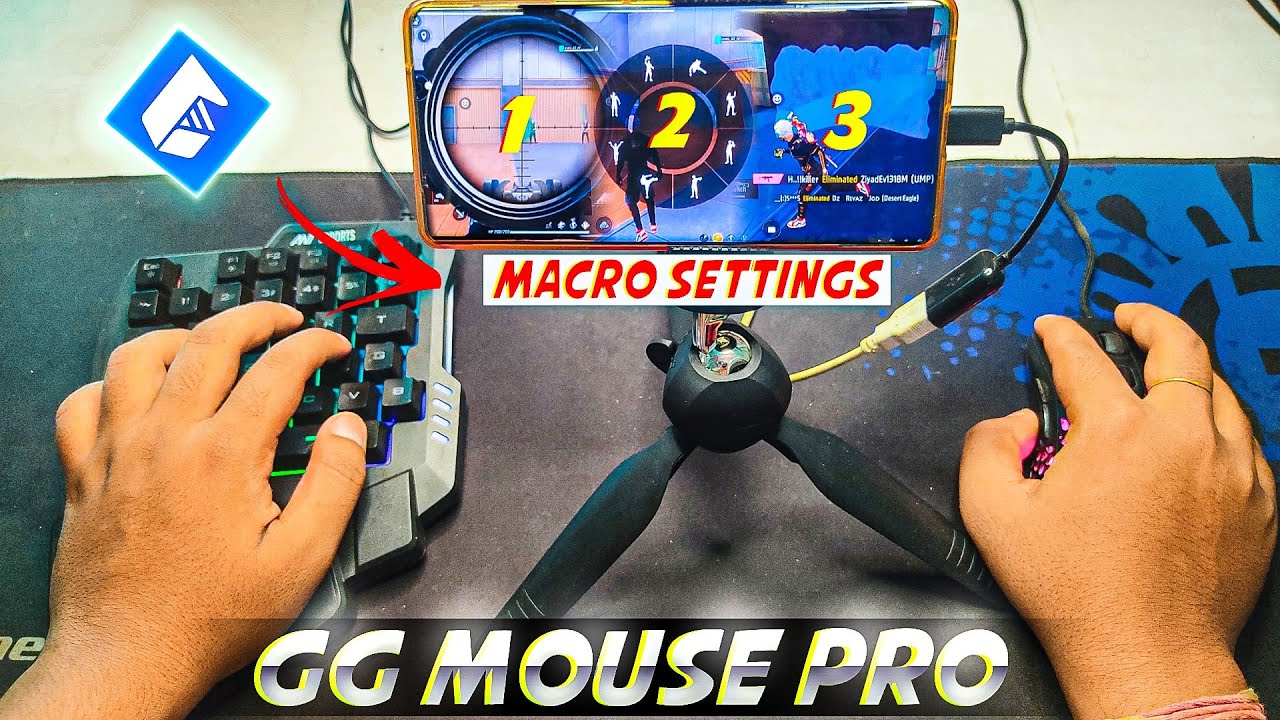 GG Mouse Pro Macro Settings 🔥 / How To Play Free Fire Using Keyboard Mouse in Mobile 