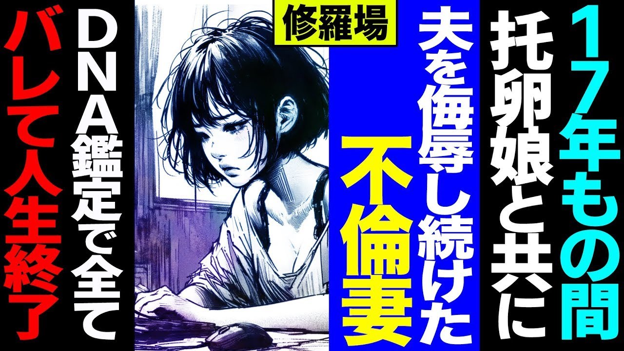 【漫画】17年もの間、托卵娘と共に夫を侮辱し続けた不倫妻。DNA鑑定で全てバレて人生終了   修羅場【セカイノナミダ】