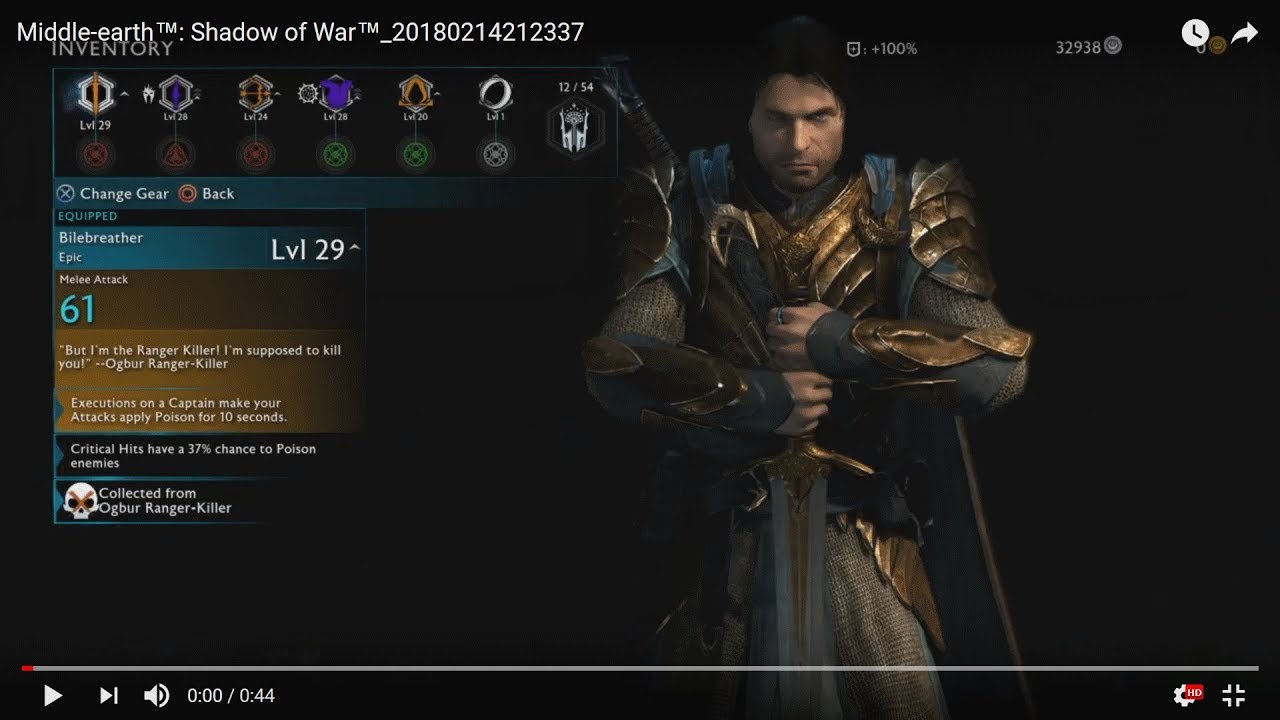 Shadow of War - Satisfying Kills - Poison Sword (Vendetta)