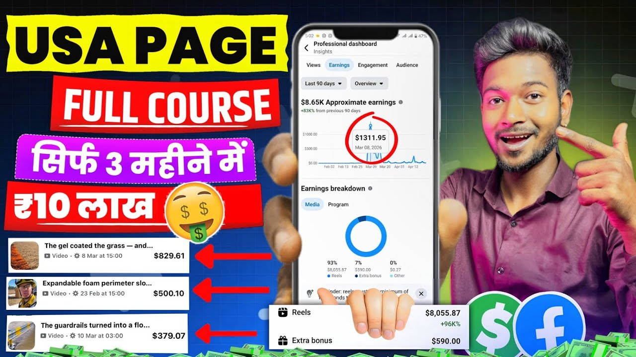 Facebook usa Page full course 2026 | facebook usa page revenue 😱