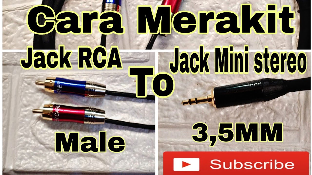 cara menyolder dua Rca ke Jack mini stereo || Jack Rca ke Jack mini stereo
