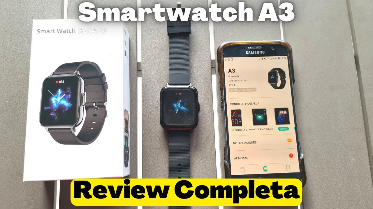 Smartwatch A3 👉 Características, Funciones y Como Configurar | Dafit