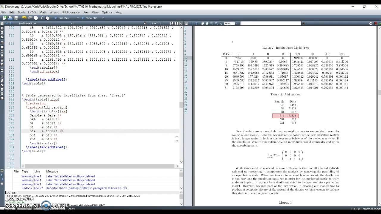 Creating Tables In LaTeX The Easy Way | TeXMaker How To's