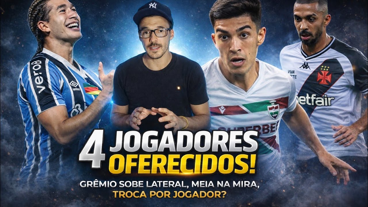 4 JOGADORES POR LATERAL DO VASCO? O CAMISA 10 QUE TÁ NA MIRA,  GRÊMIO SOBE LATERAL DESTAQUE NA BASE