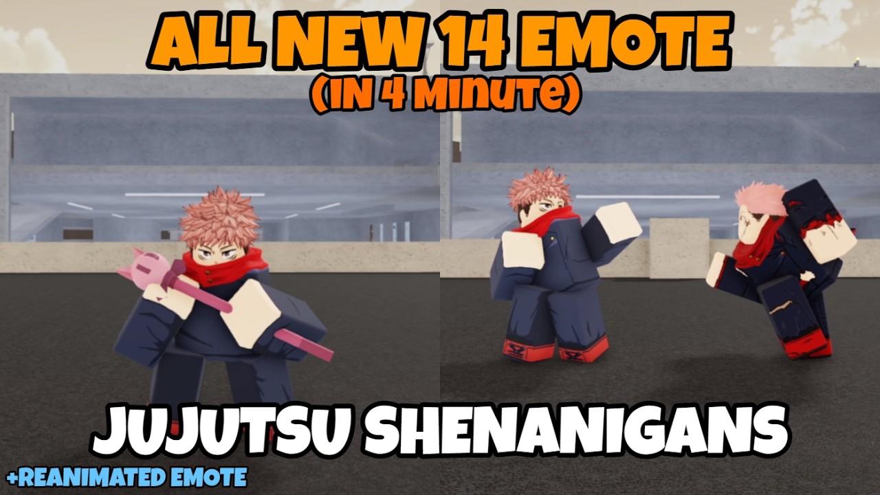 All New 14 EMOTE In Jujutsu Shenanigans [V1.82]