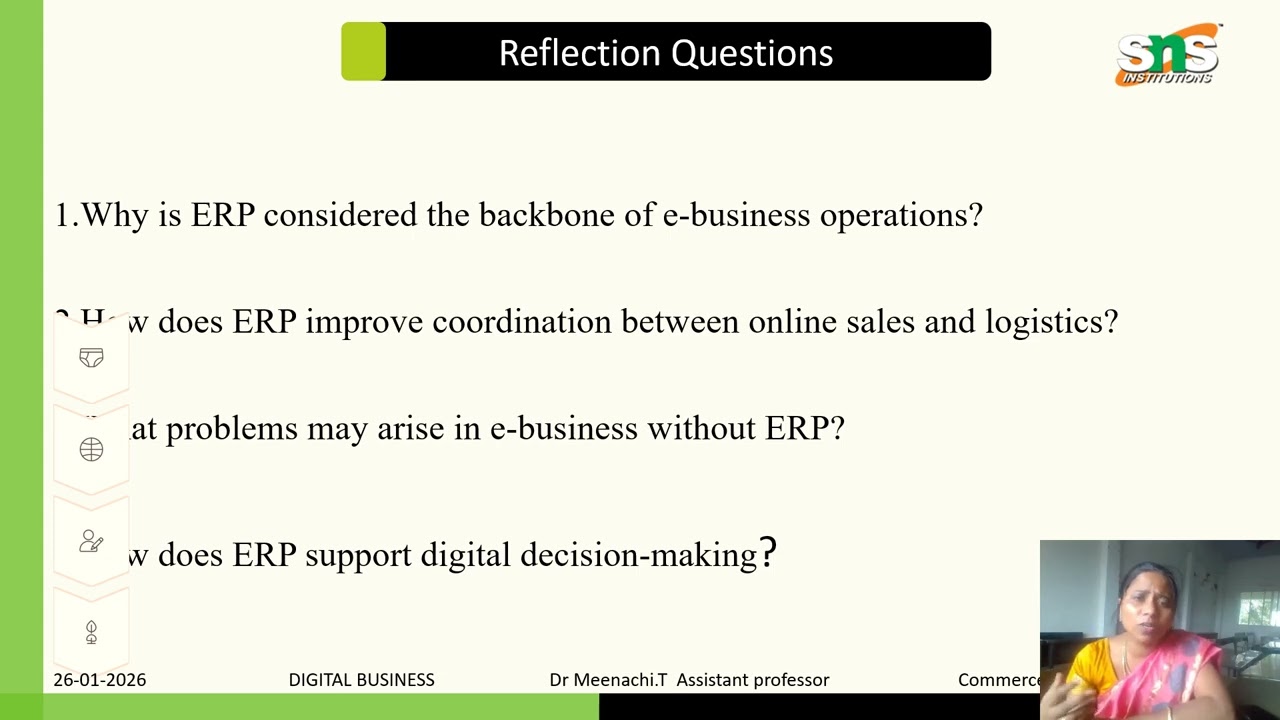 Enterprise Resource planning l Digital business l SNS Institutions 