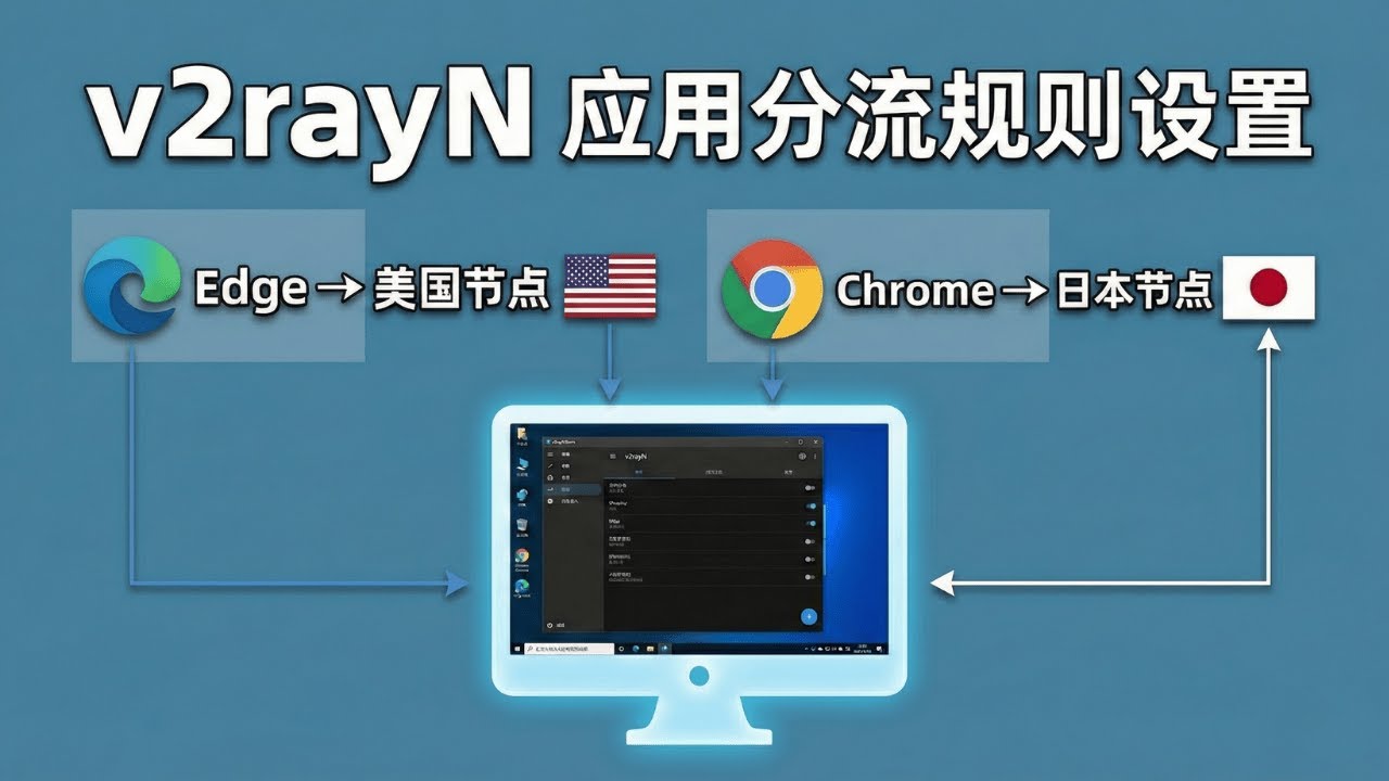 V2rayN让不同应用走不同节点 | 应用分流