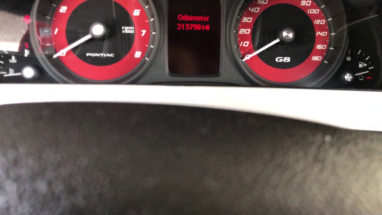 How to reset oil life on G8 GT