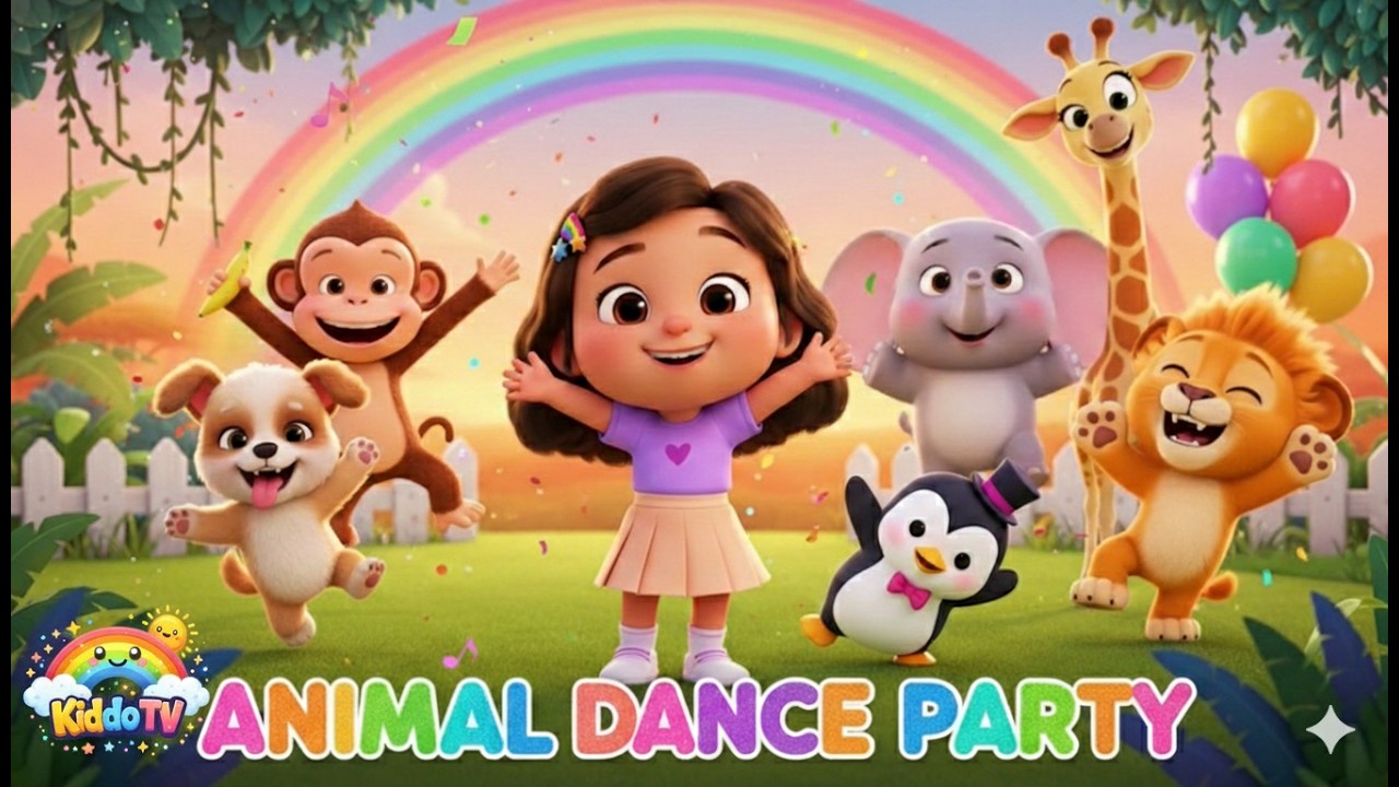 Animal Dance Song for Kids 🐵🦁 | Fun Movement & Action Song | Kids Dance Party #animal dance song