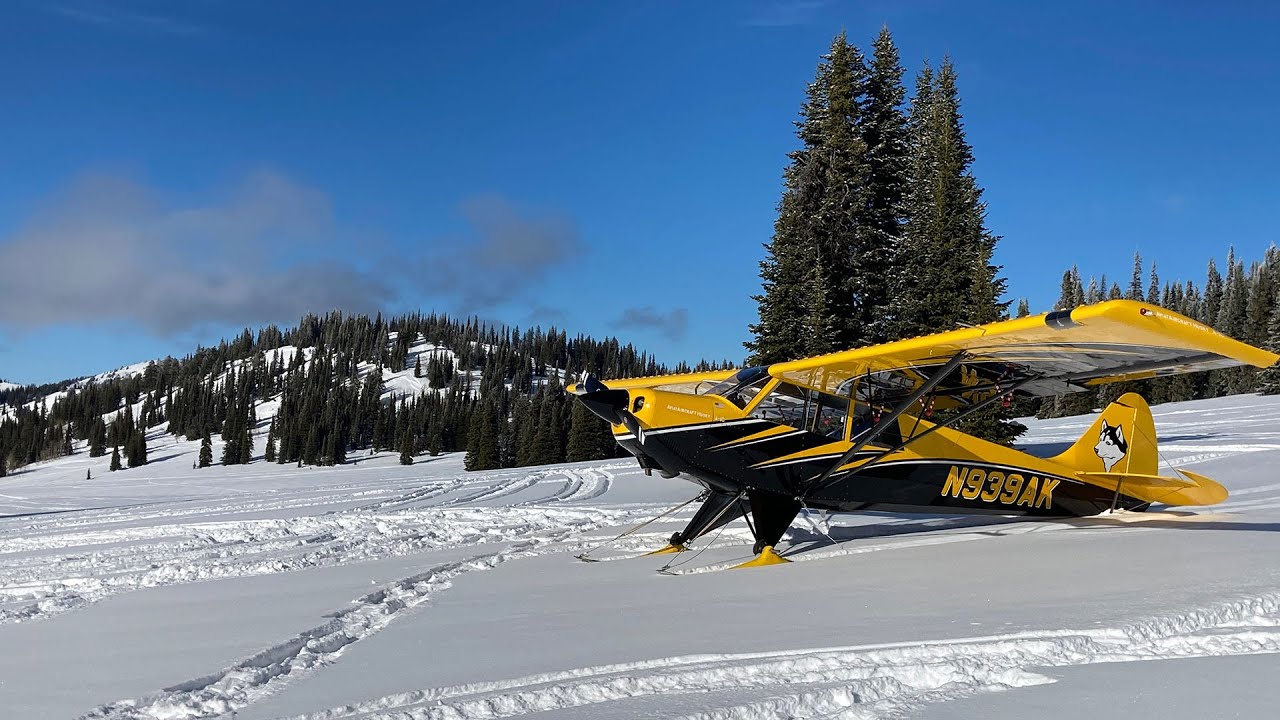 Husky Aircraft on Skis