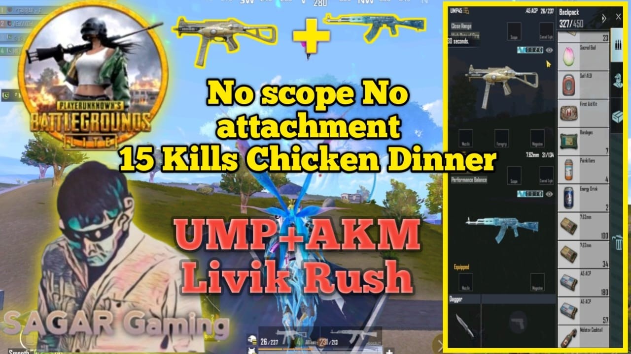 No Scope No Attachments Rush Gameplay 15 Kills Livik🐓Chicken Dinner🐓 Smooth 120fps PC Emulator