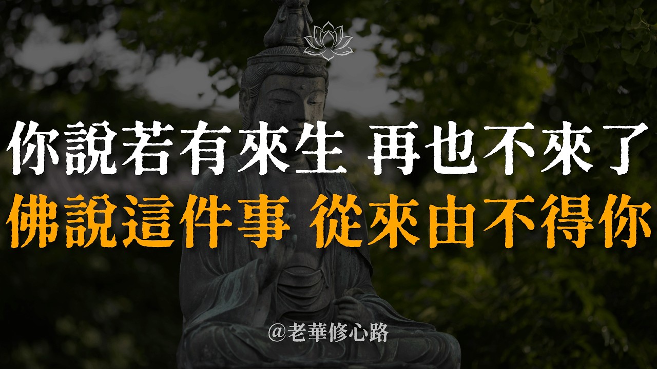 如果有下輩子，你還願意再來嗎？真相是：不是你說了算，是你放不下的東西替你決定的！#來生 #佛學智慧 #放下執著 #業力 #放下執著