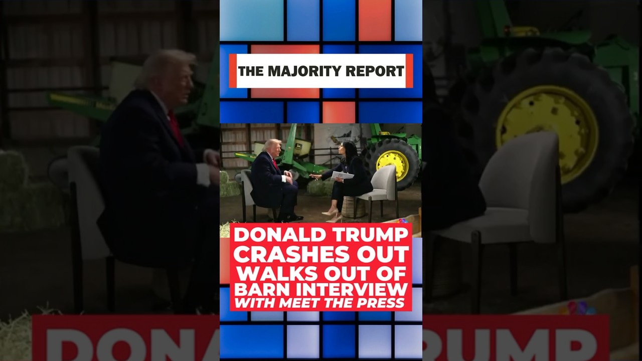 Trump CRASHES OUT, walks out of interview in a barn