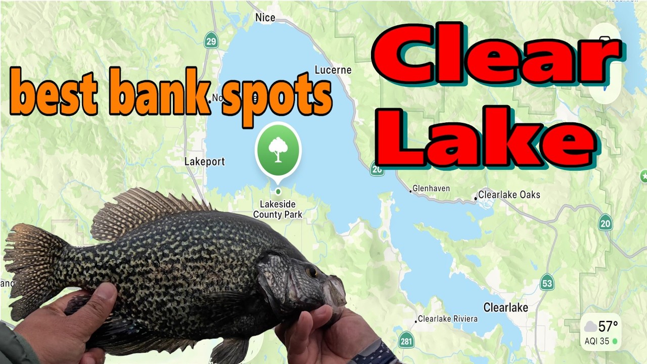 SECRET Bank Fishing Spots at Clear Lake for GIANT Crappie! pt 2