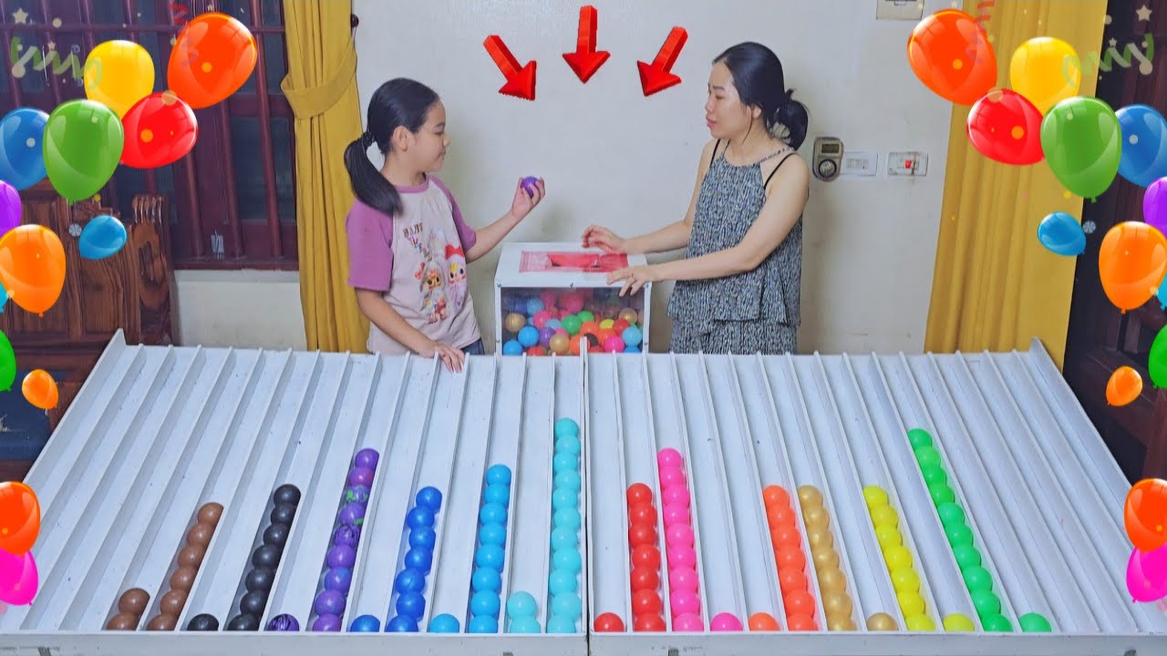 Color Ball Draw Fun Family Game, Luckier One Wins ☆ Part 01