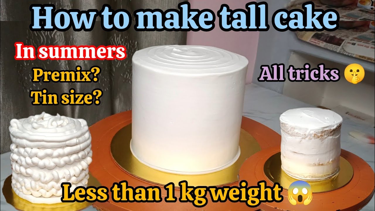 How to make a tall cake in summers 🫣😱 || 1.5 pound tall cake
