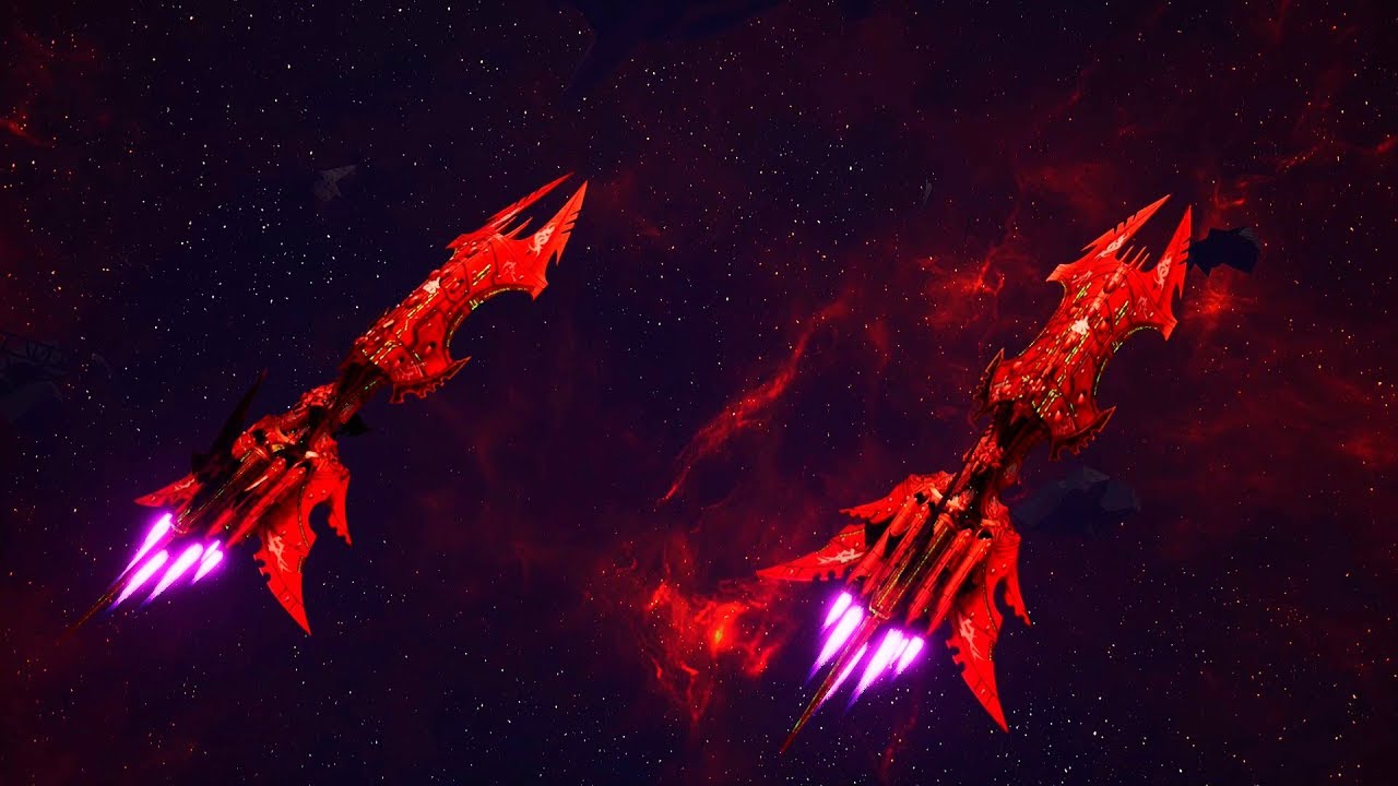 Dark Eldar vs Space Marines! - 1v1 Multiplayer Gameplay, Battlefleet Gothic Armada 2