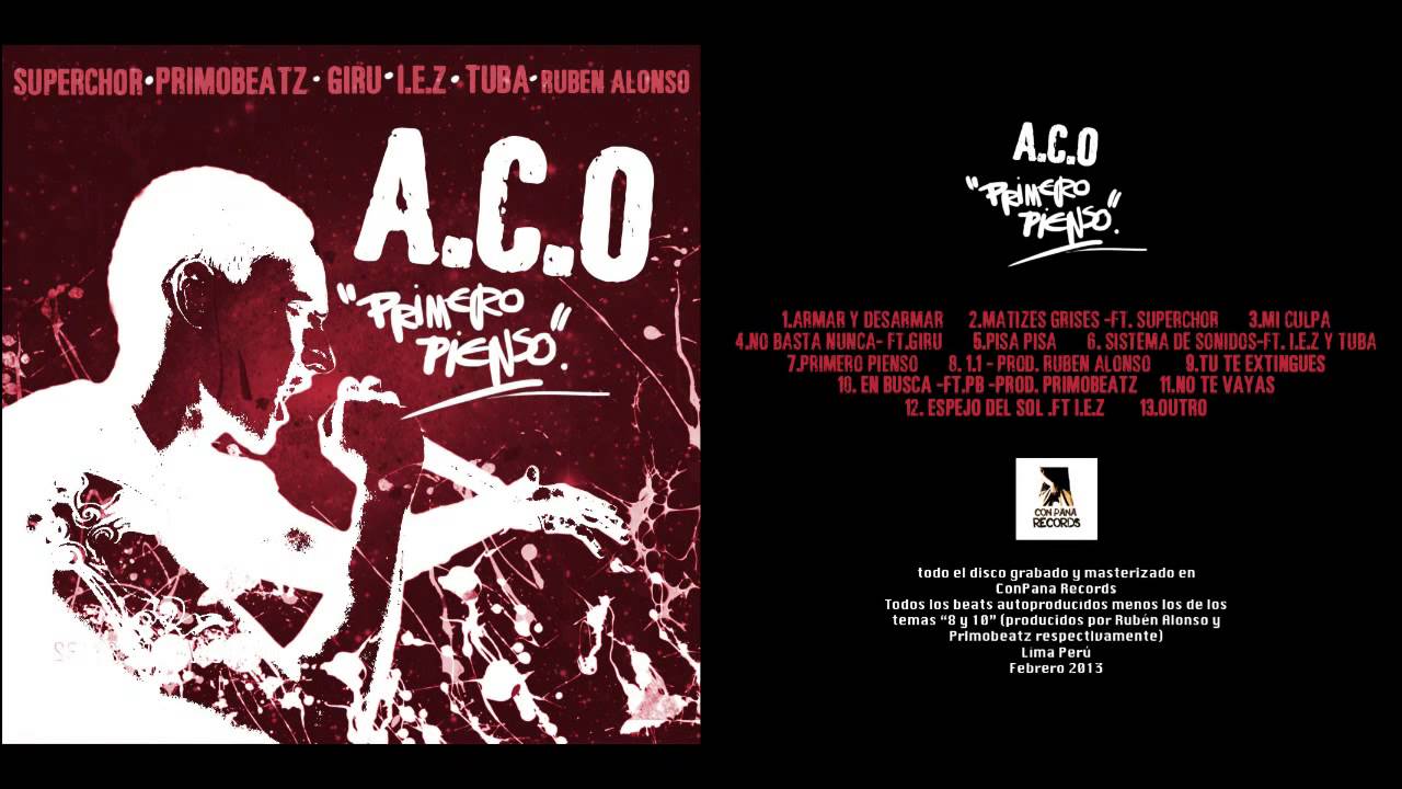 A.C.O - Primero Pienso (&Aacute;lbum)