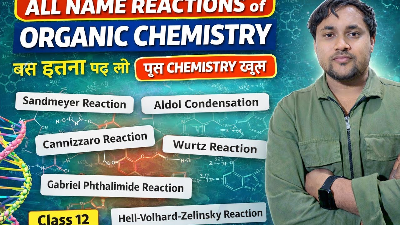 Class 12 Organic Chemistry 🔥 All Name Reactions One Shot | Board Exam Special | बस इतना पढ़ लो खत्म 