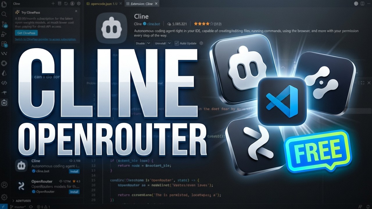 Set Up Cline & OpenRouter in VS Code (Free AI Coding!)