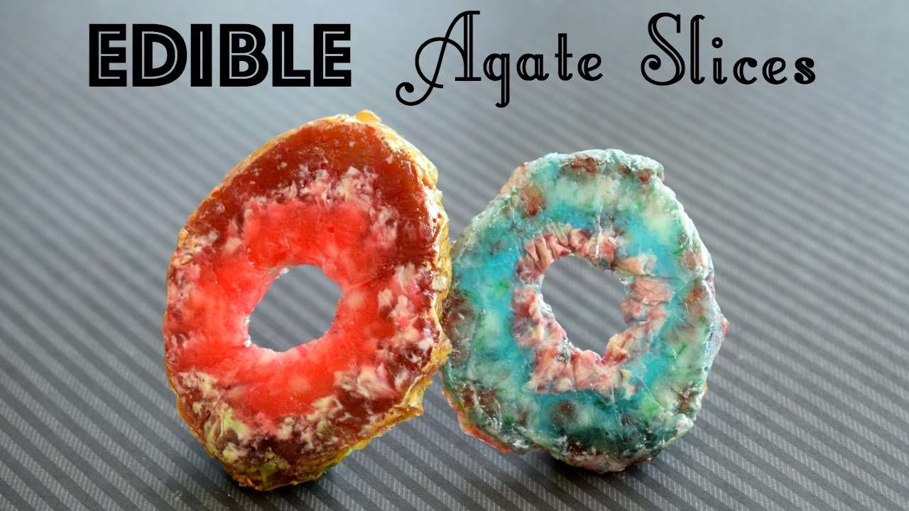 DIY Edible Agate Slices // DIY Candy Rocks and Crystals! // Faux Geode Agate Slice // Edible DIY
