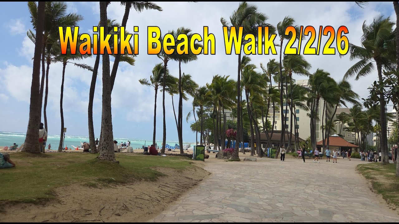 Waikiki Beach Walk 2/2/26 in Honolulu, Oahu, Hawaii