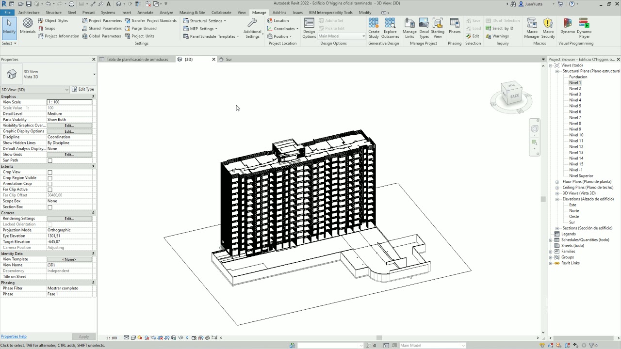 Cómo agregar el nivel a una cuantificación de armadura en Revit