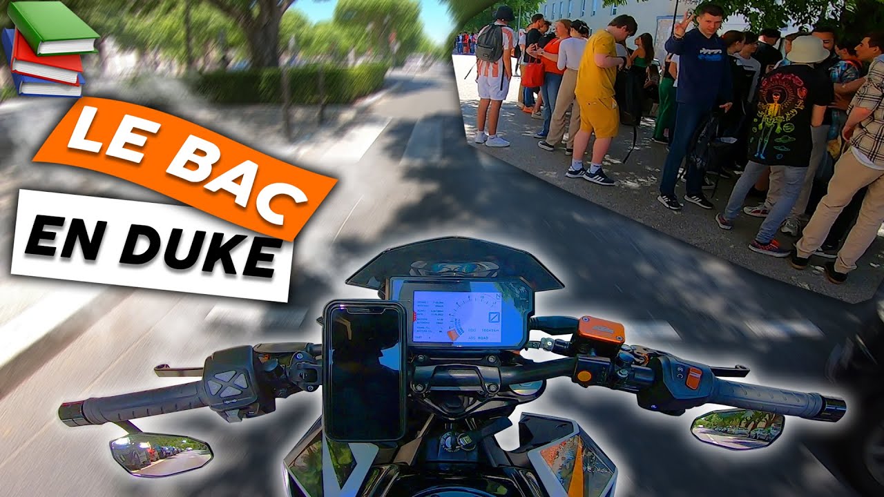 ARRIVÉE AU LYCÉE EN DUKE 125 POUR LE BAC ! 🔥📚 - BIKER DENIM