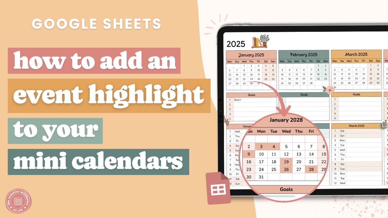 Highlight Dates on Your Mini Calendar Automatically | Google Sheets Tutorial