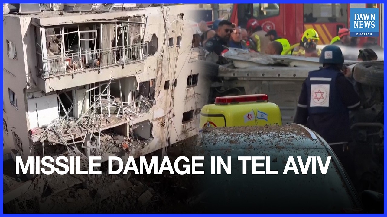 Drone Video Shows Damage After Iran Strike on Tel Aviv | Israel US Conflict Update