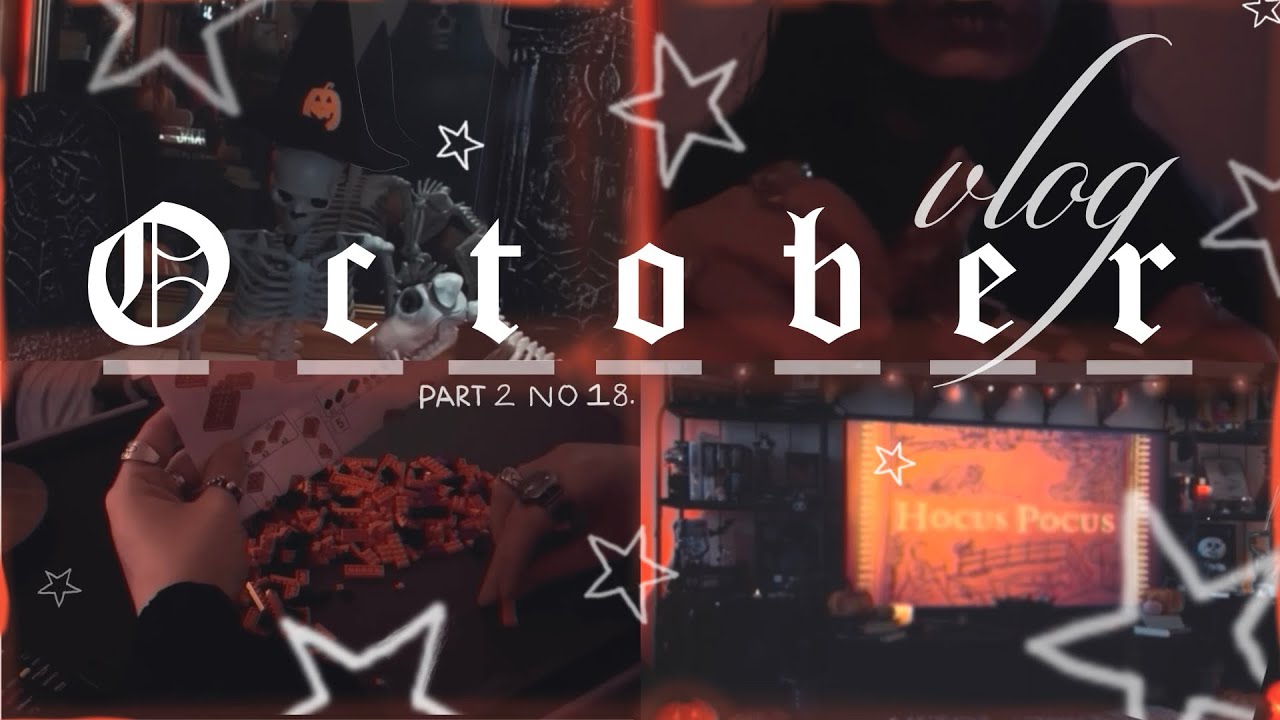 October vlog Part 2 ✧ Spend Halloween with me! Spooky decorations, donuts, Lego & skeleton makeup! ⊹